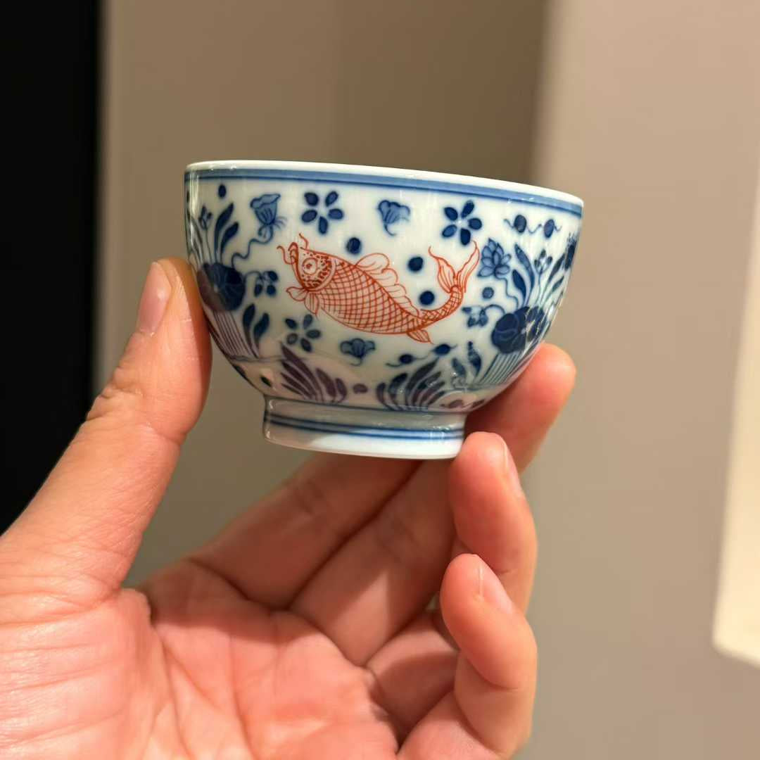 Hand-Painted Blue & White Porcelain Tea Set