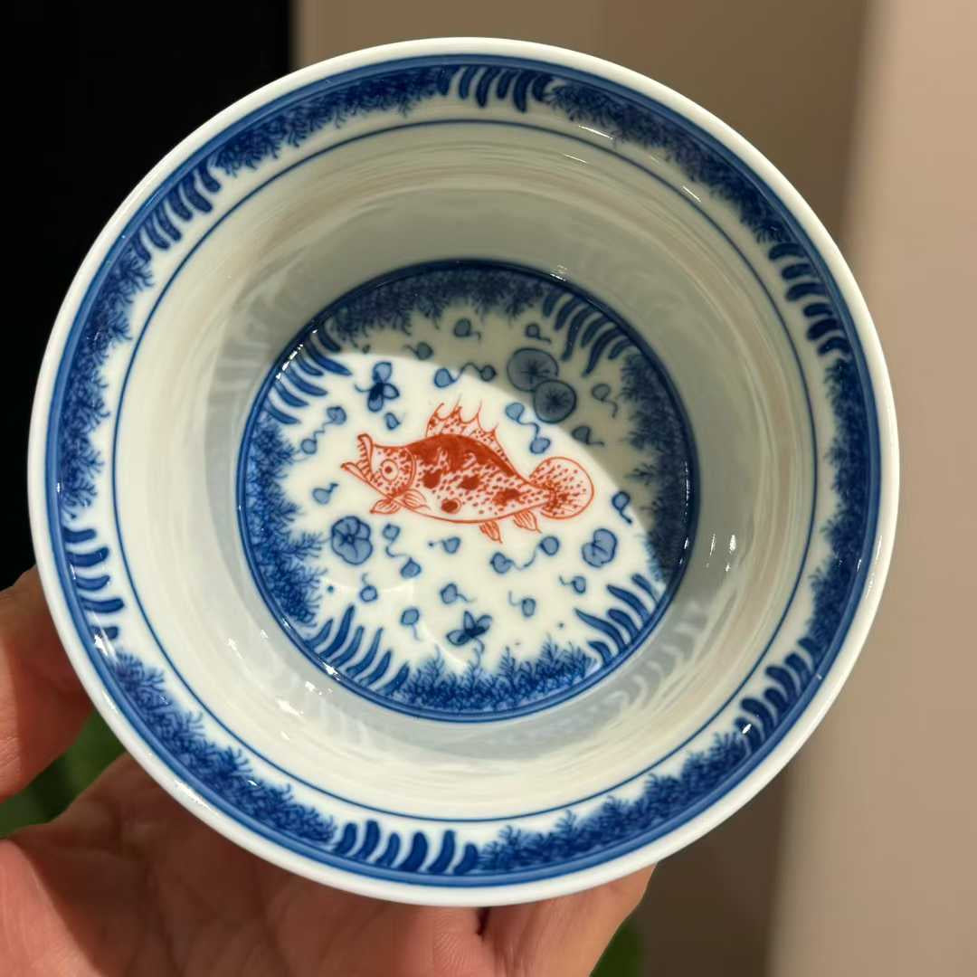 Hand-Painted Blue & White Porcelain Tea Set